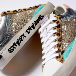 BASKET FAUNE SAUVAGE PLATINE EN DÉTRESSE