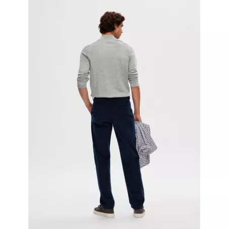SLH196-PANTALON DROIT EN CORDELETTE