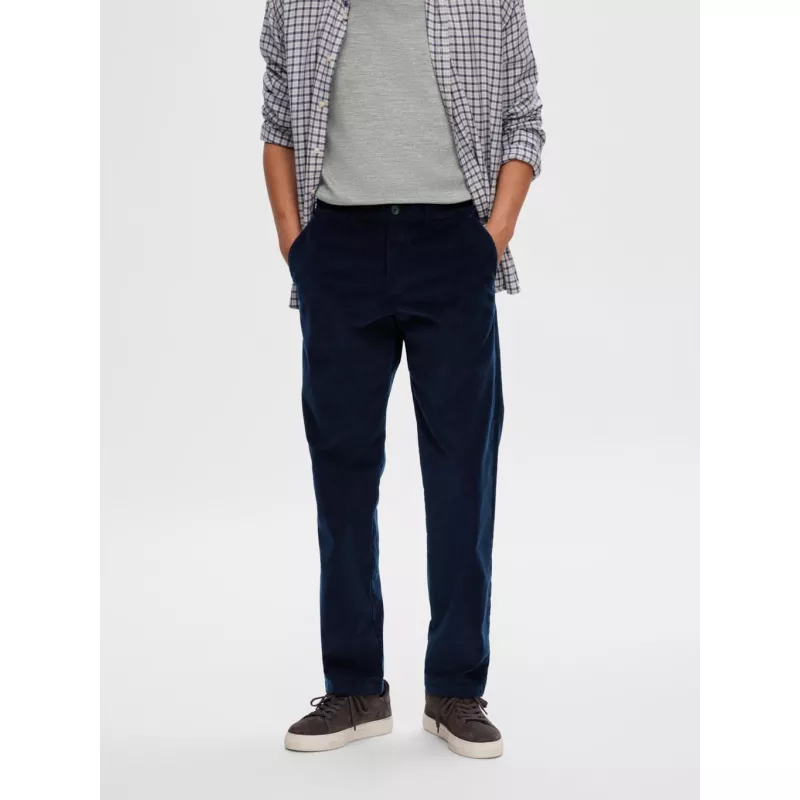 SLH196-PANTALON DROIT EN CORDELETTE