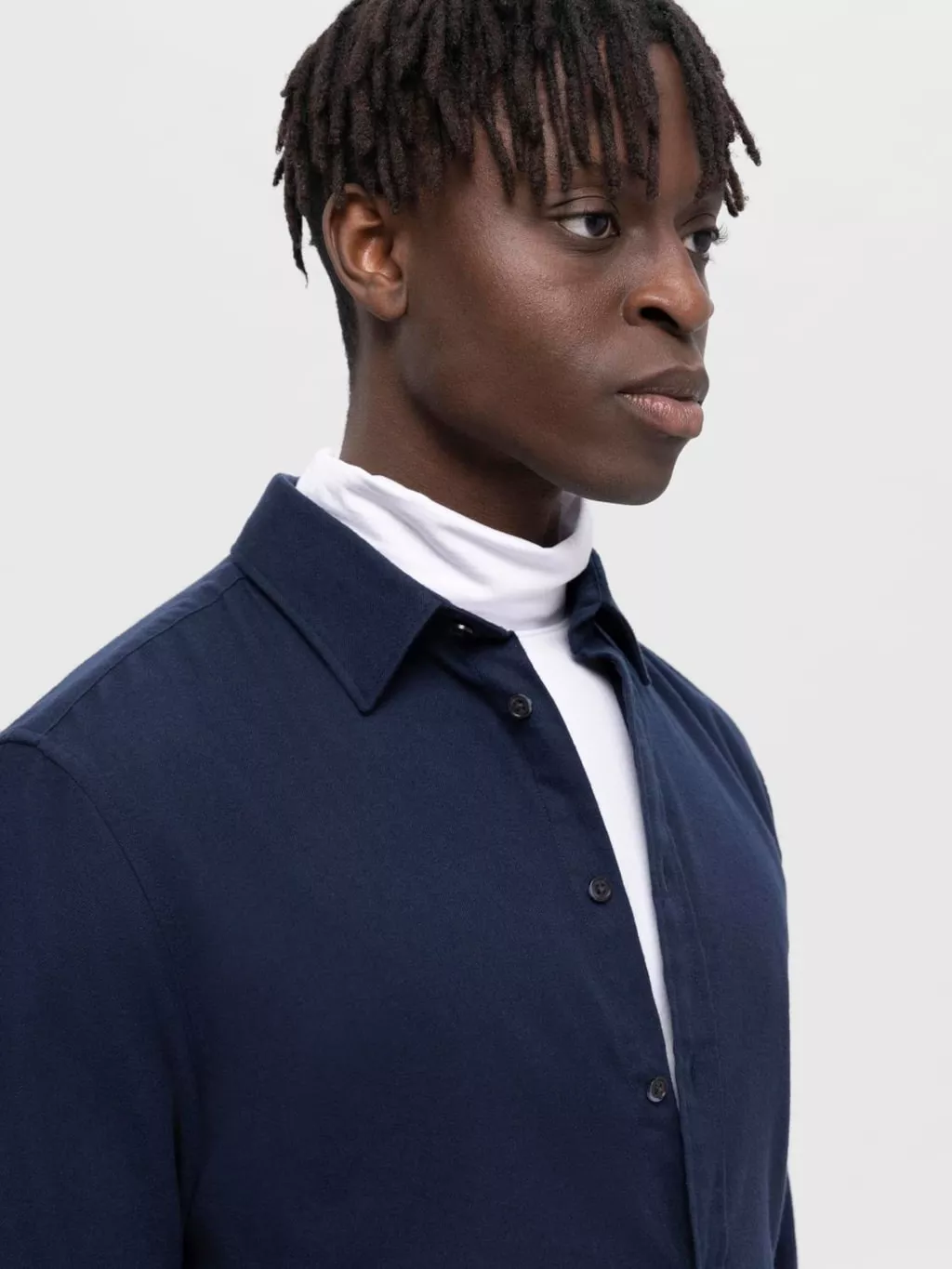 SLHSLIMOWEN-CHEMISE BROSSÉE
