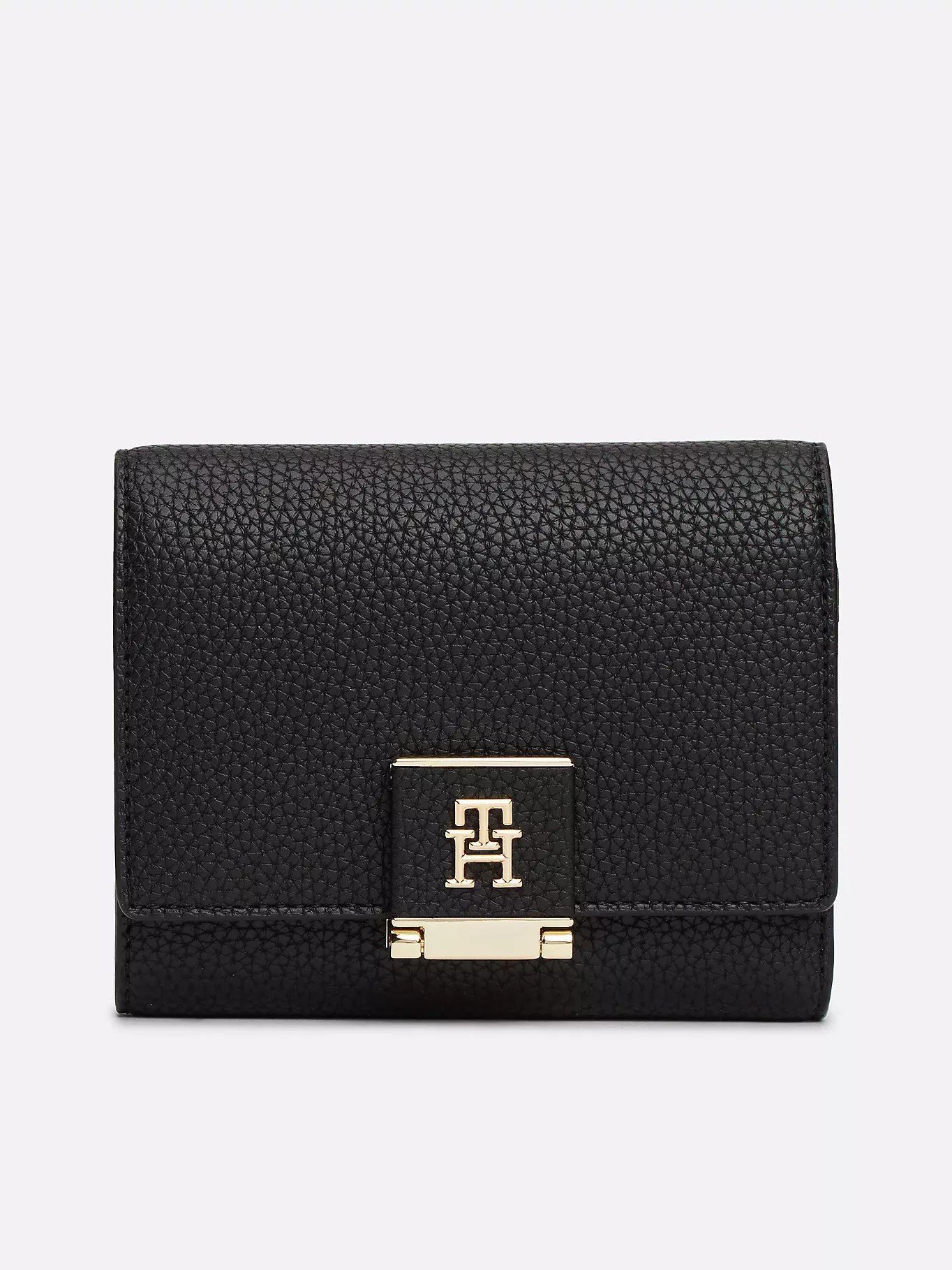 Portefeuille à trois volets et monogramme TH