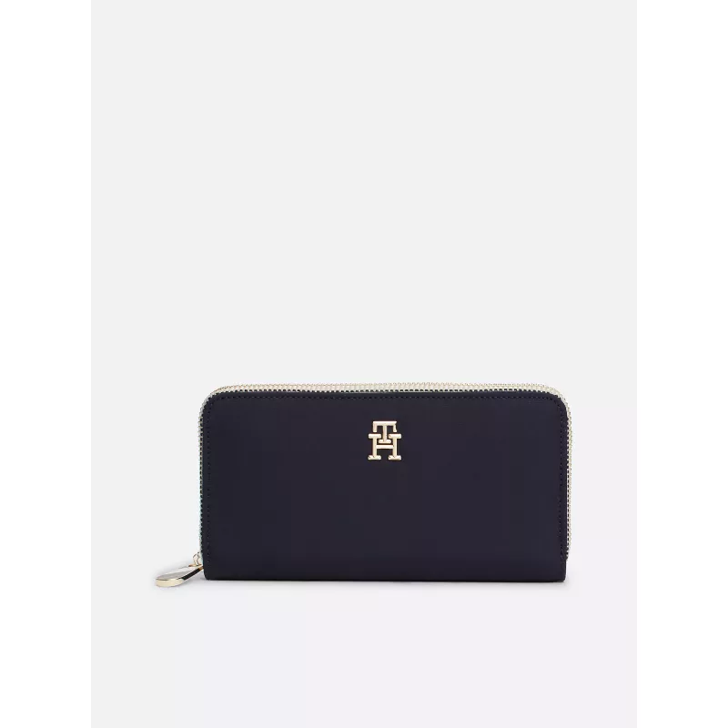 Portefeuille à trois volets et monogramme TH