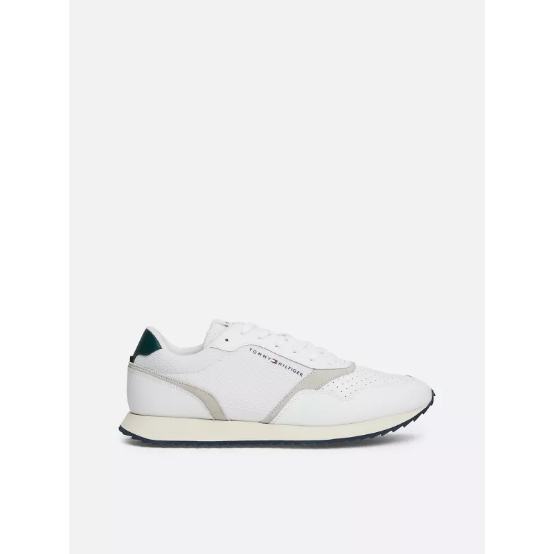 Baskets de running dentelées en cuir