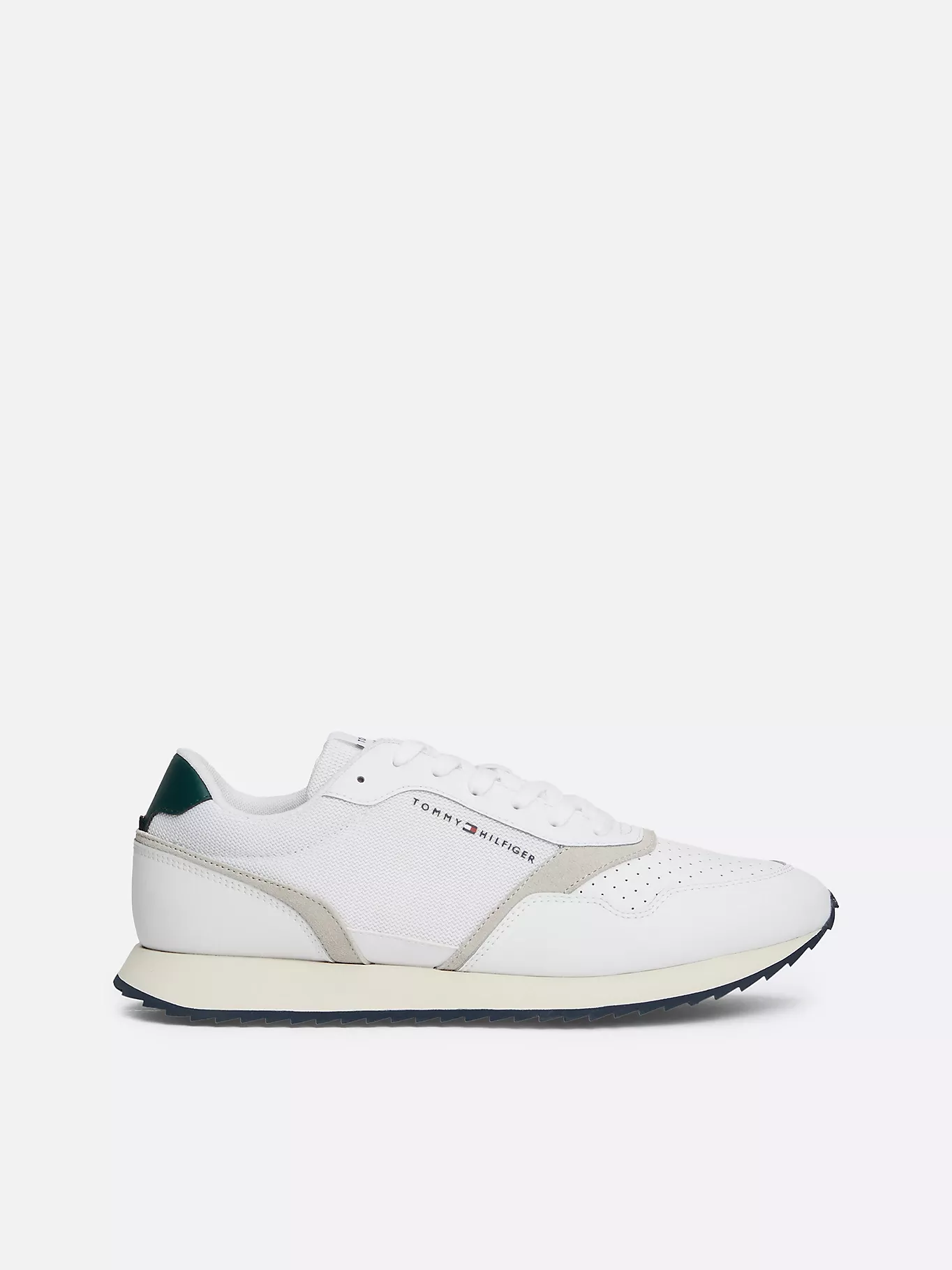 Baskets de running dentelées en cuir