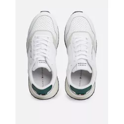 Baskets de running dentelées en cuir