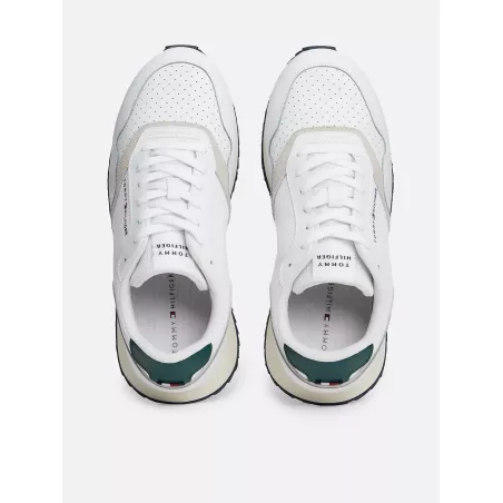 Baskets de running dentelées en cuir
