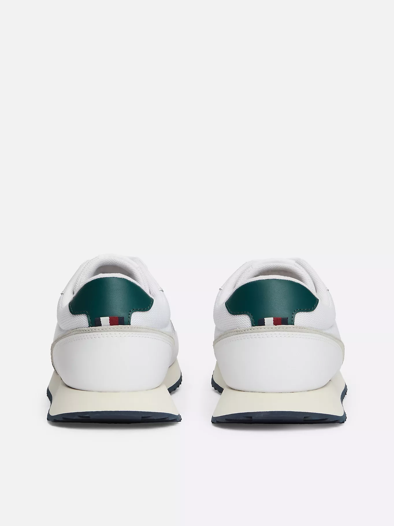 Baskets de running dentelées en cuir