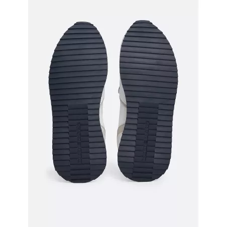 Baskets de running dentelées en cuir