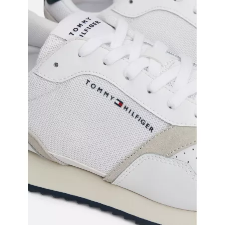 Baskets de running dentelées en cuir
