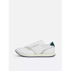 Baskets de running dentelées en cuir