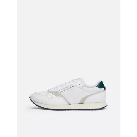 Baskets de running dentelées en cuir