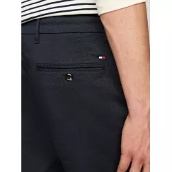 Chino droit Denton en coton imprimé