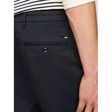 Chino droit Denton en coton imprimé