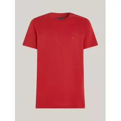 T-shirt à col ras-du-cou et drapeau brodé